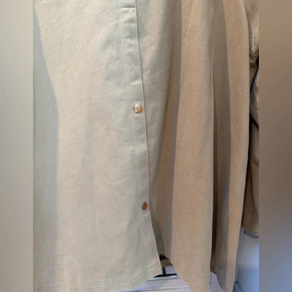 Tan Women's barn jacket with brown corduroy collar size M/US6 - Picture 8 of 12